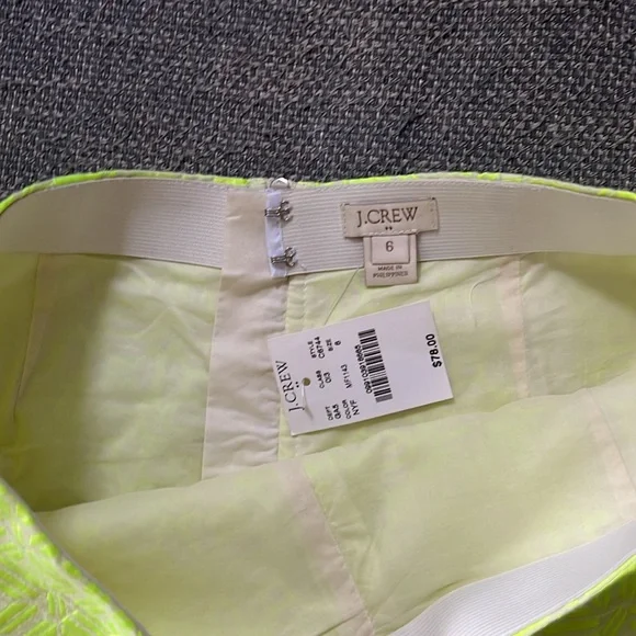 J CREW NWT yellow skirt size 6 - Picture 3 of 4